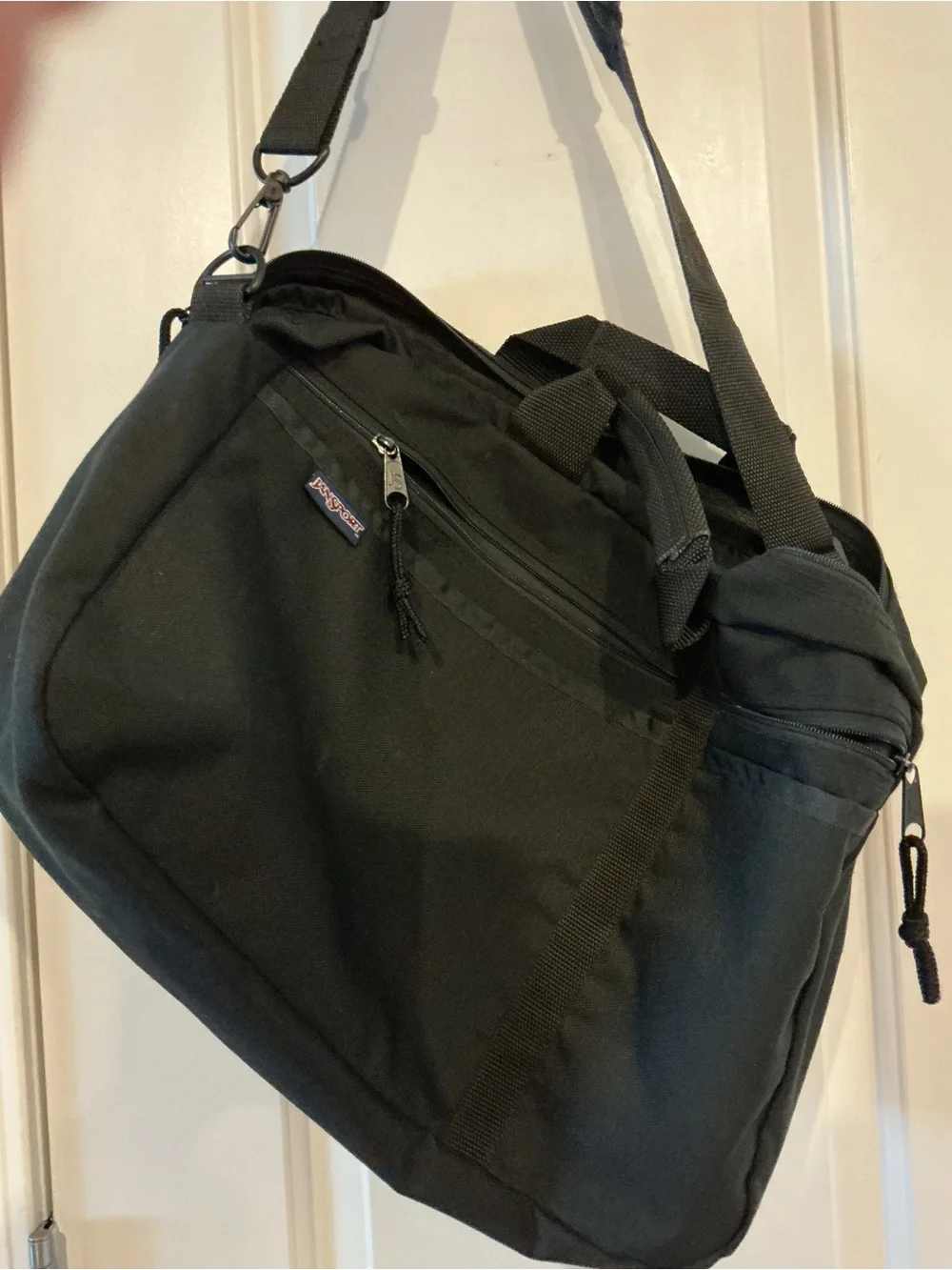 Jansport Black Laptop Messenger Bag with Adjustable Strap